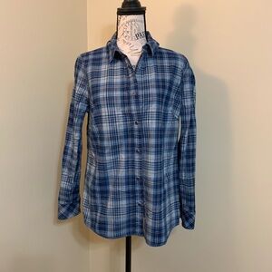 Tribal Women’s Reversible Plaid Button Up